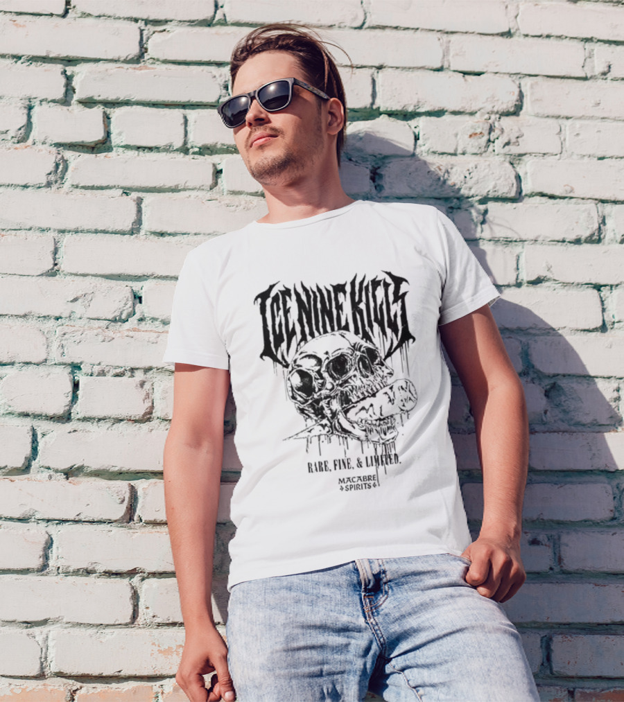 Ice Nine Kills Rare Fine Limited Macabre Spirits Skulls T-Shirt