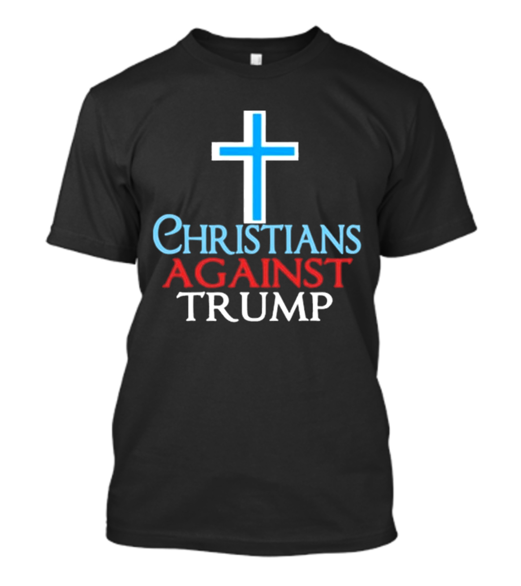 Defeat Project 2025 Christians Against Trump Cross T-Shirt