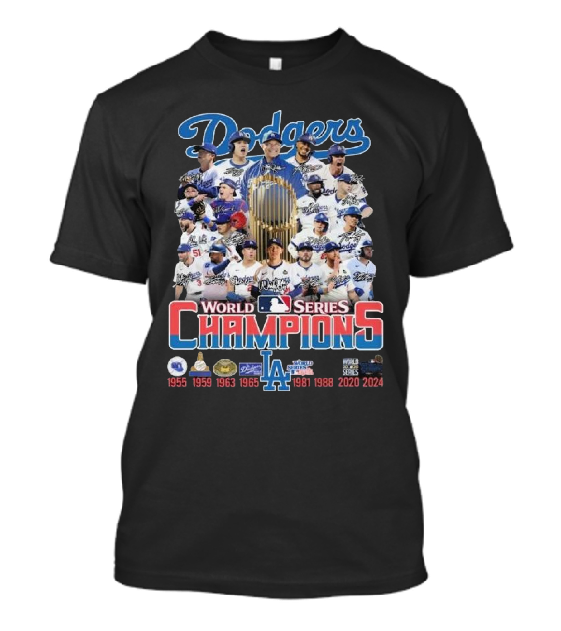 Dodgers 2024 World Series Champions MLB Best Season Signatures T-Shirt