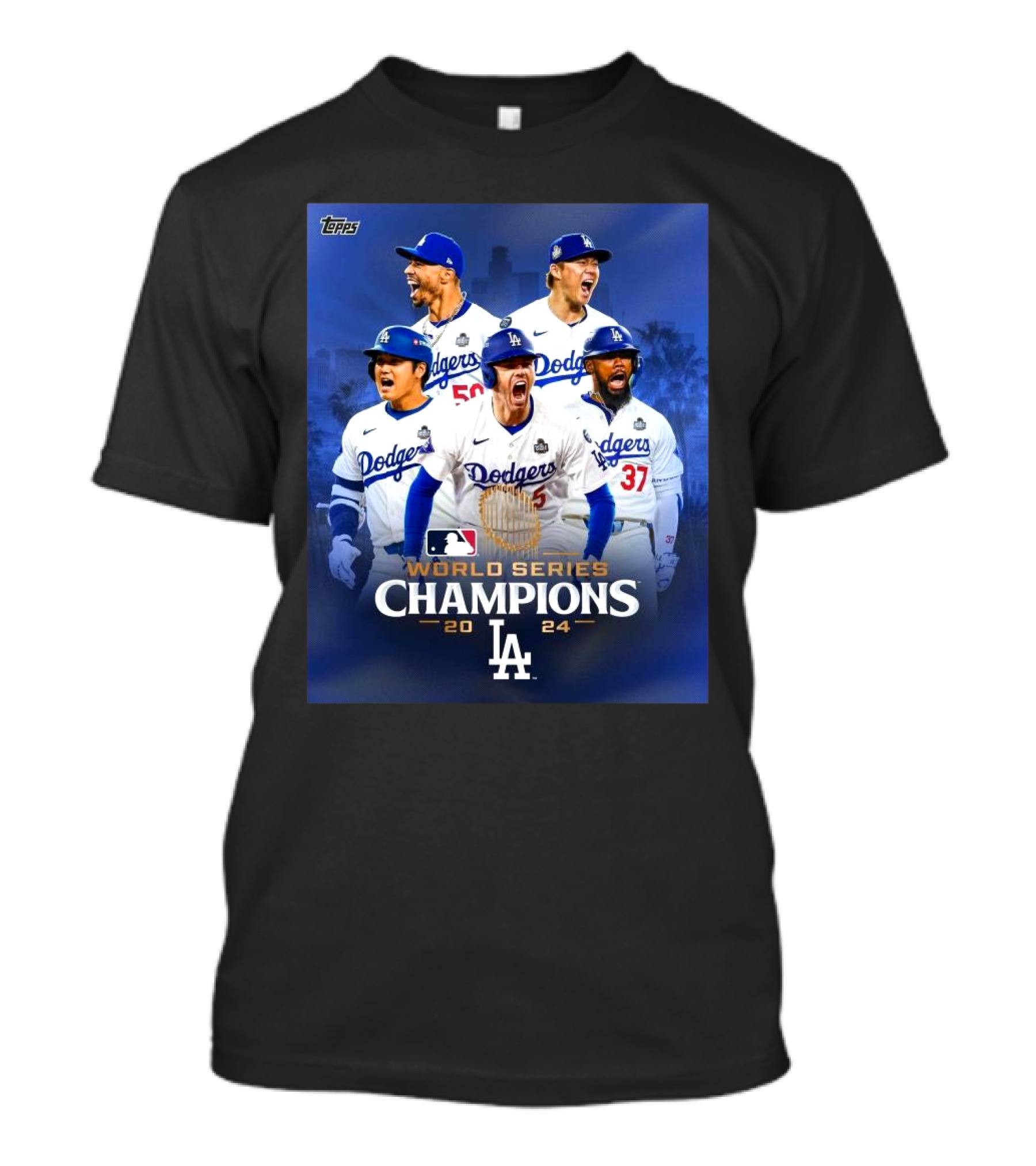 Los Angeles Dodgers 2024 World Series Champions MLB Topps T-Shirt