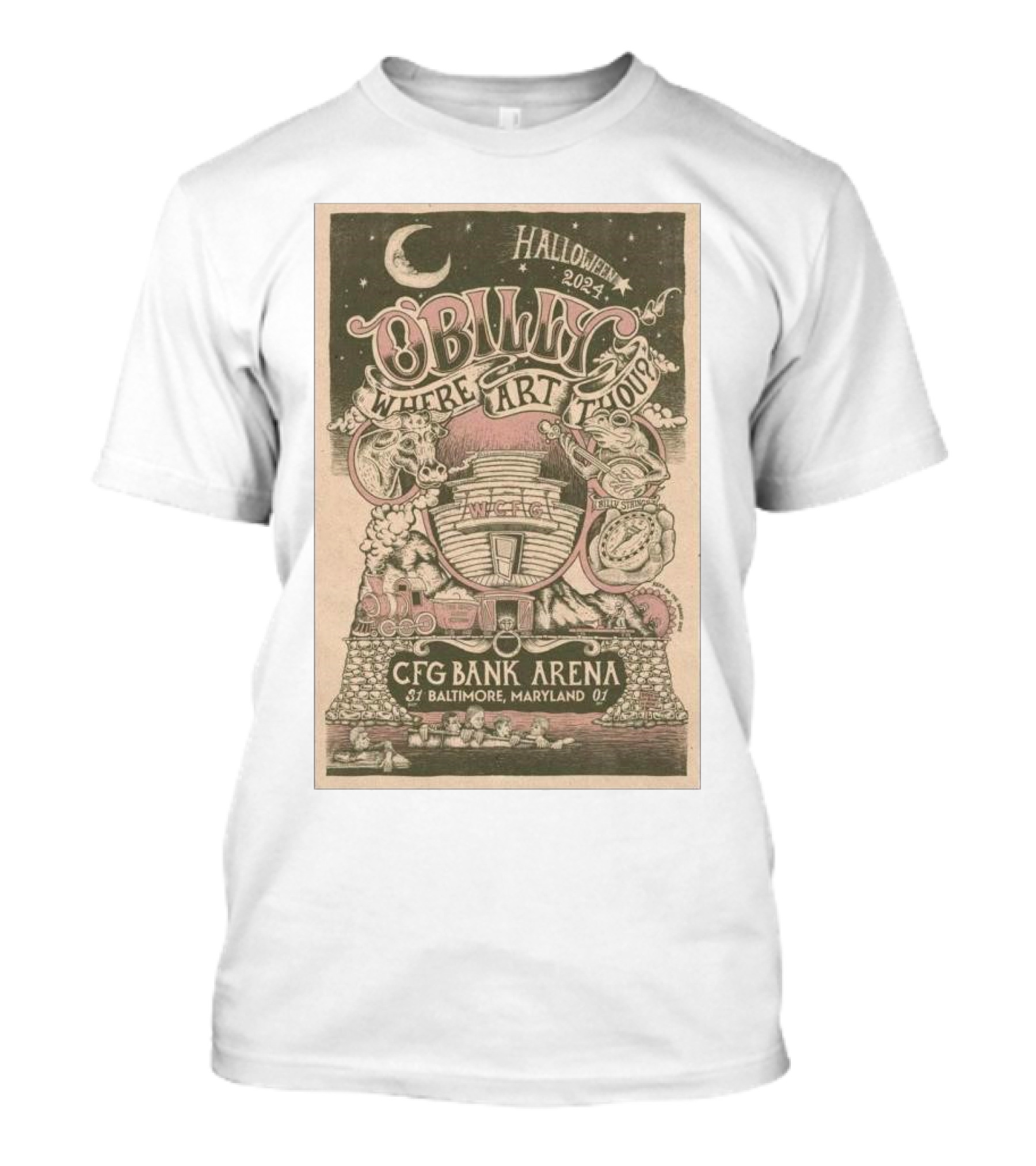 Billy Strings Halloween 2024 Where Art Thou Tour CFG Bank Arena Baltimore Maryland T-Shirt