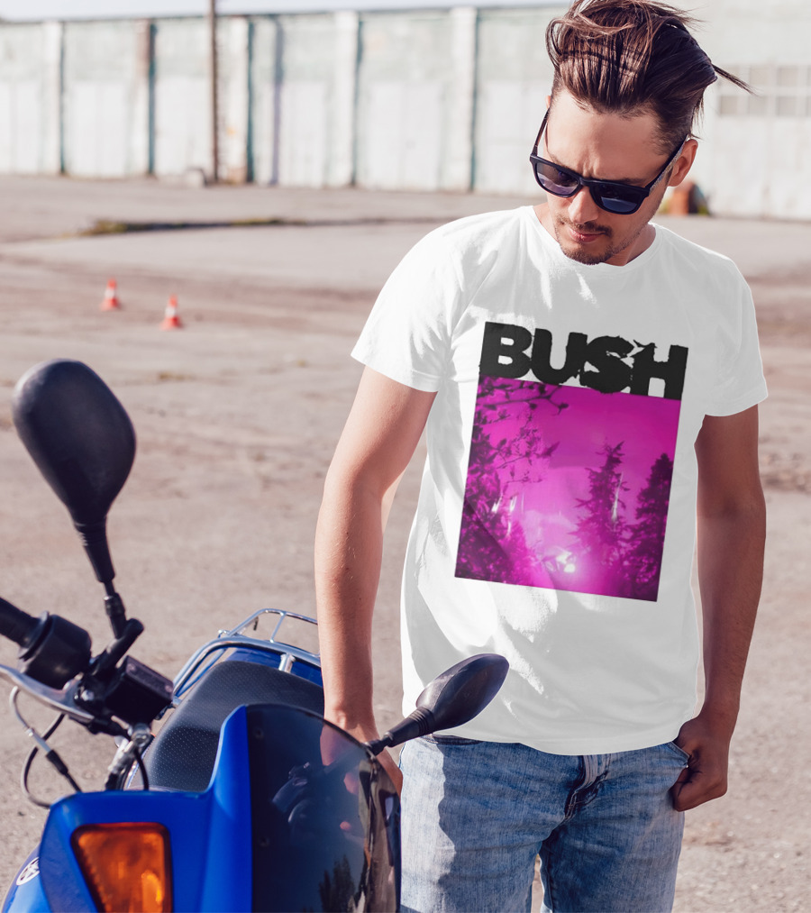 Bush Loaded Album 2024 Forest Silhouette Pink Sky T-Shirt