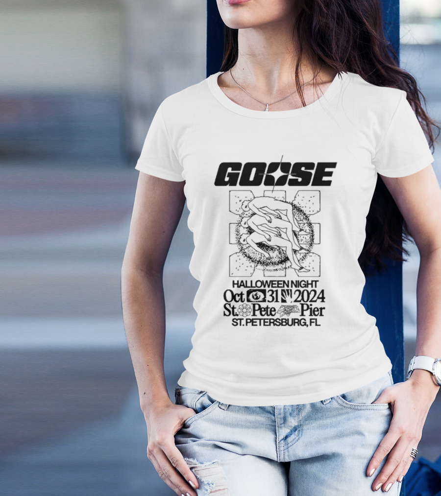 Goose Halloween Night October 31 2024 St. Pete Pier St. Petersburg FL Event T-Shirt