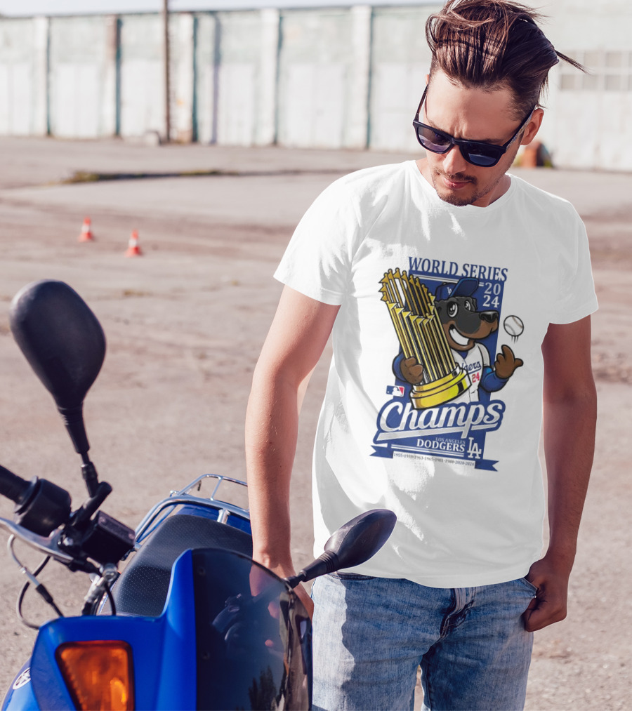 World Series 2024 Los Angeles Dodgers Champs Dog Mascot T-Shirt
