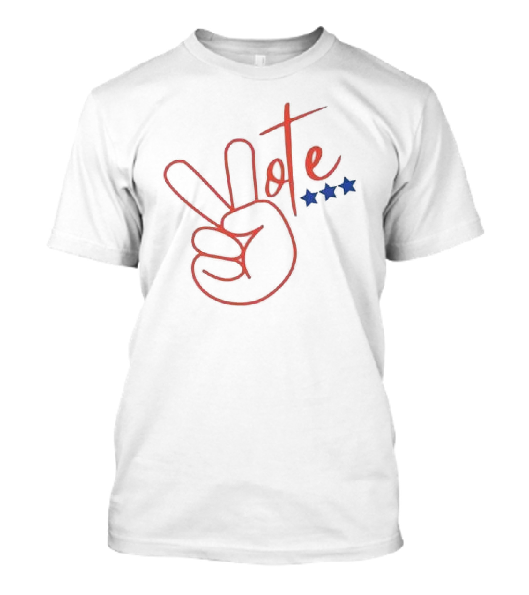 Vote Peace Sign Stars 2024 Presidential Election T-Shirt
