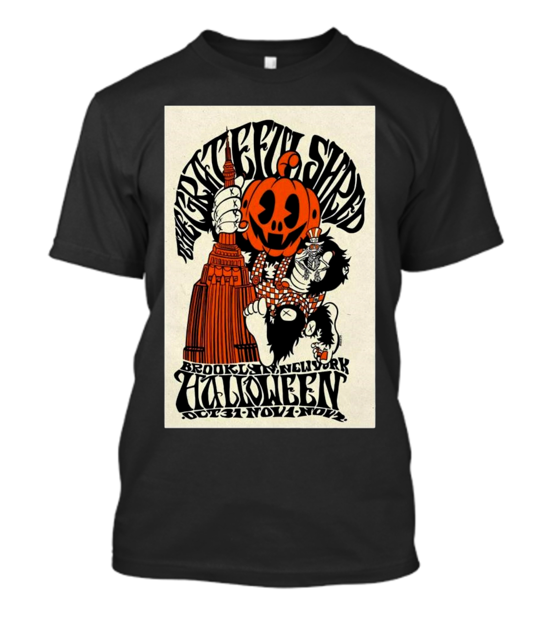 The Grateful Shred Brooklyn New York Halloween October 31 To November 1 T-Shirt