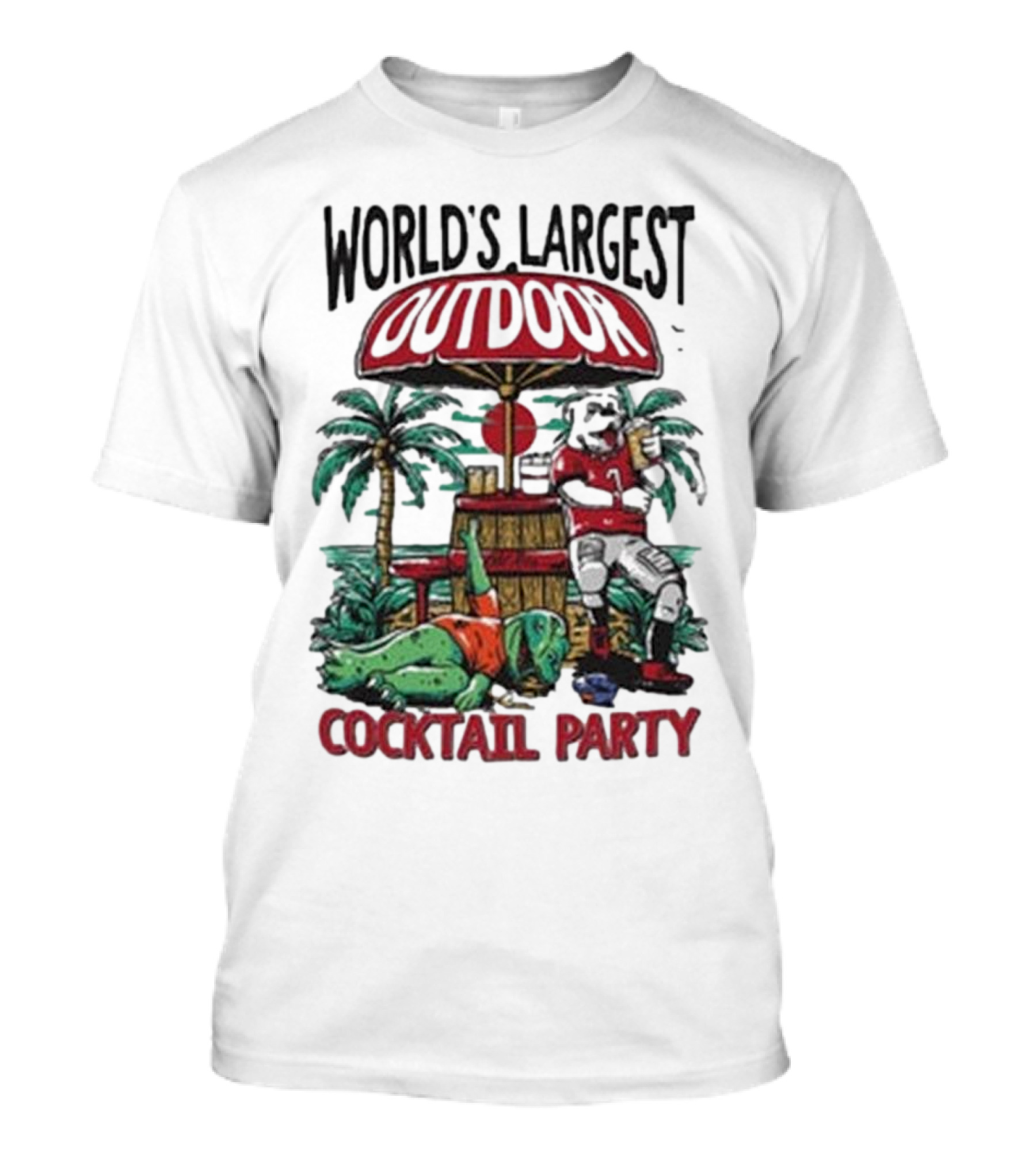 World's Largest Outdoor Cocktail Party GA 2024 Football T-Shirt