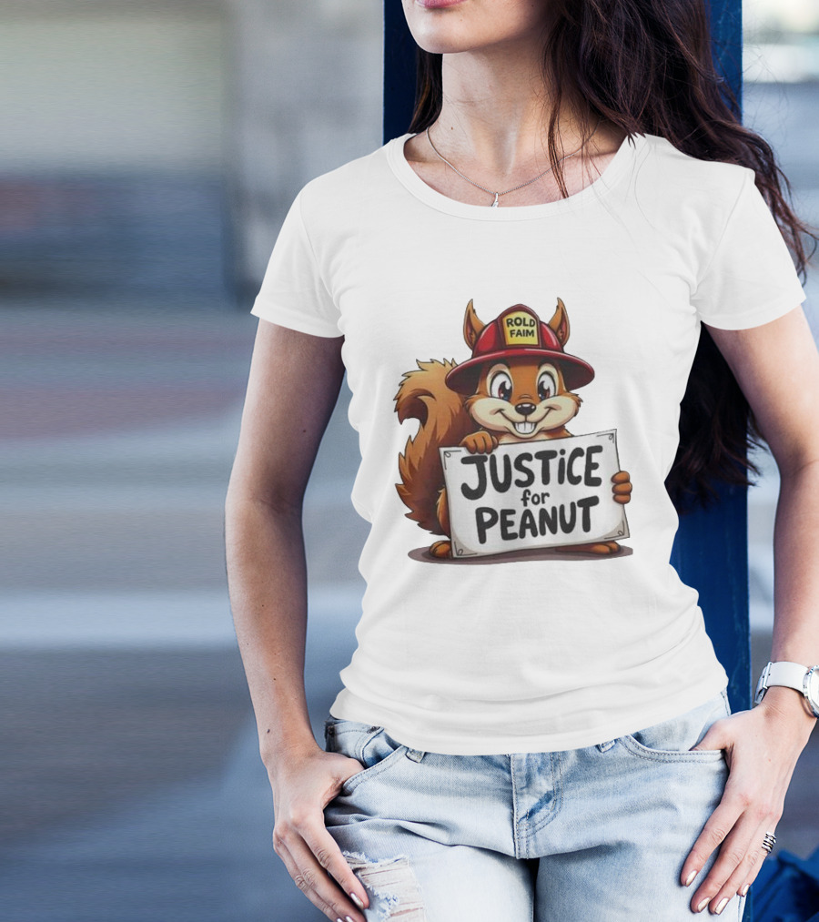 Justice For Peanut Rold FaIm Squirrel Lover T-Shirt