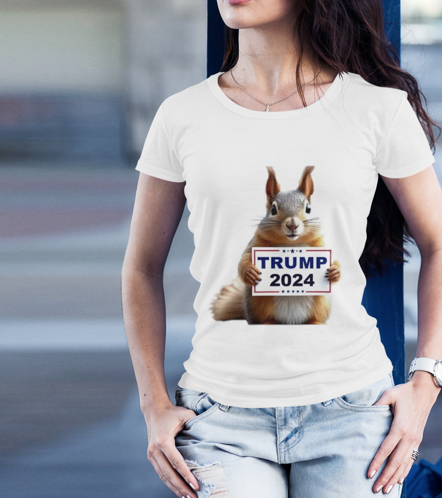 Trump 2024 Squirrel With Sign T-Shirt