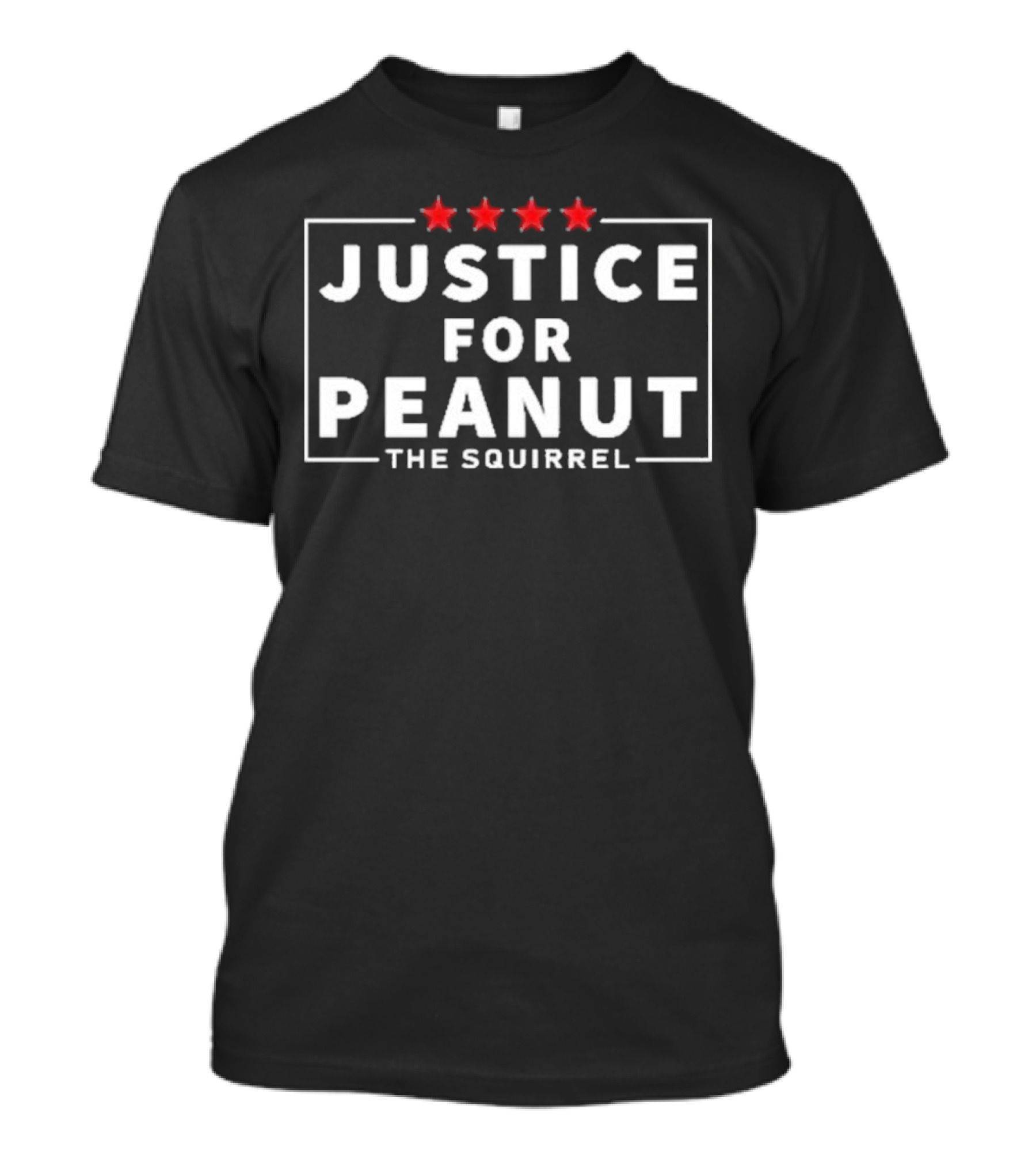 Justice For Peanut The Squirrel With Four Red Stars T-Shirt