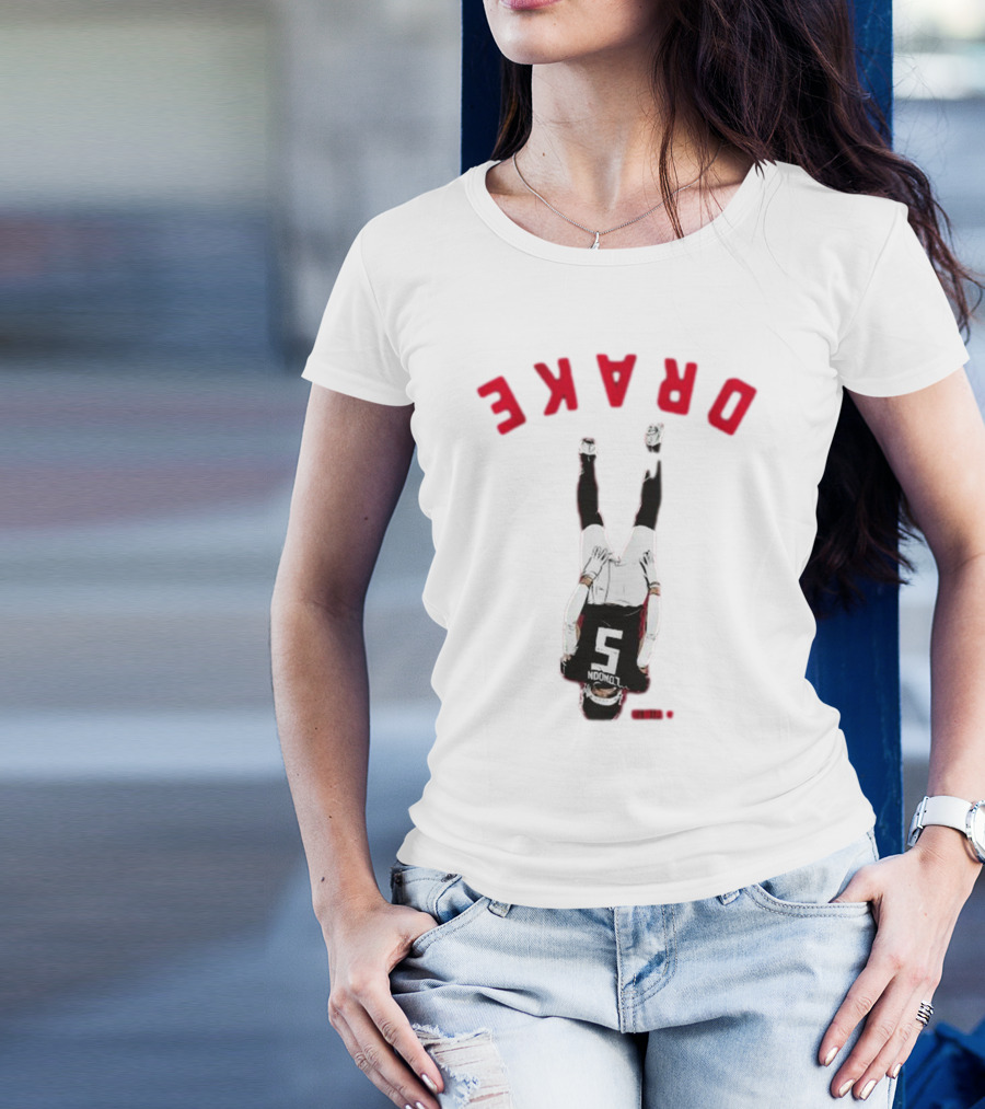 Drake London Upside Down Jersey Number Five T-Shirt
