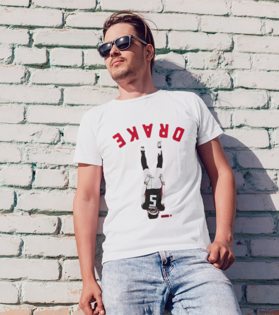Drake London Upside Down Jersey Number Five T-Shirt