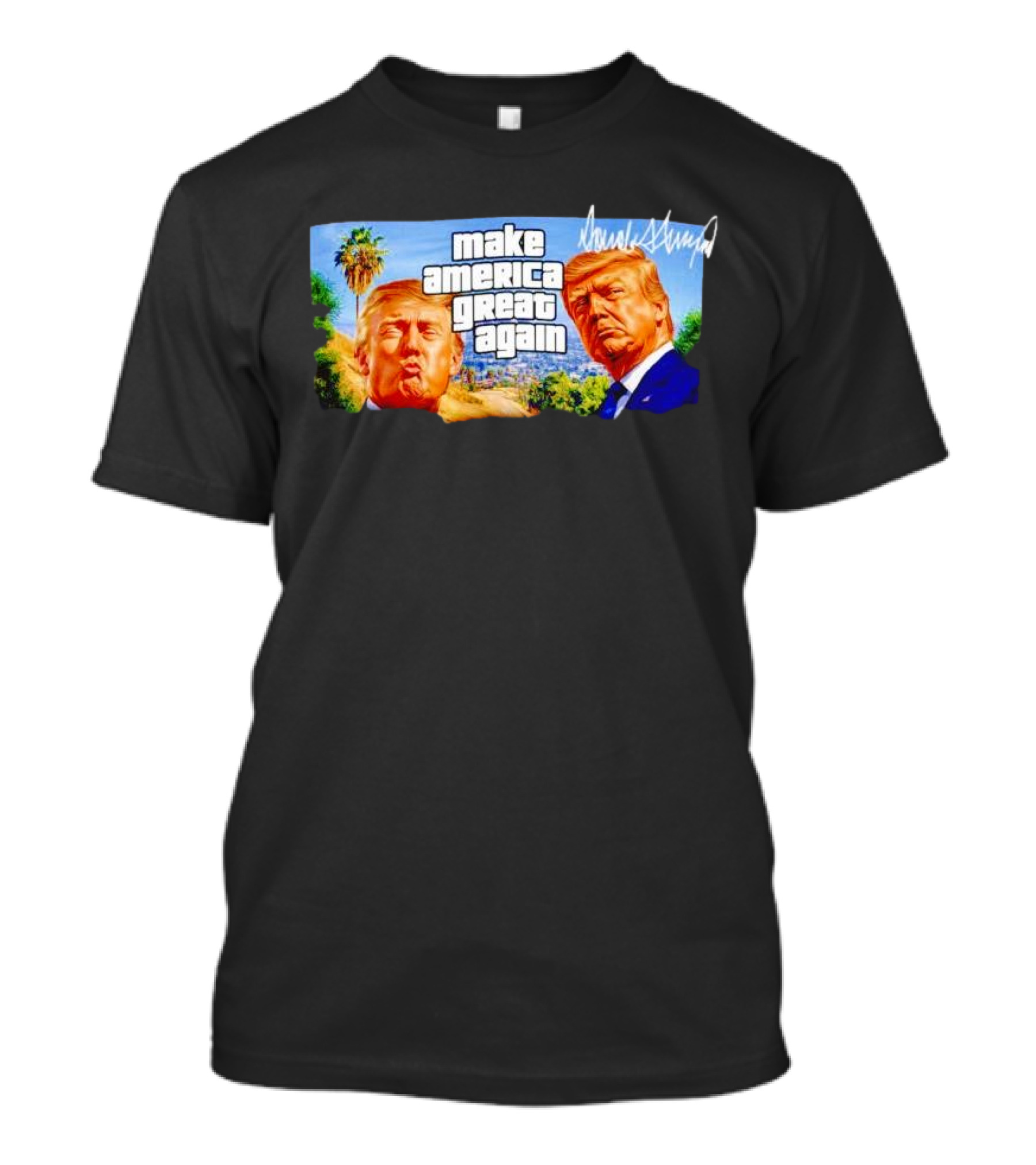 Make America Great Again Donald Trump Signature GTA T-Shirt