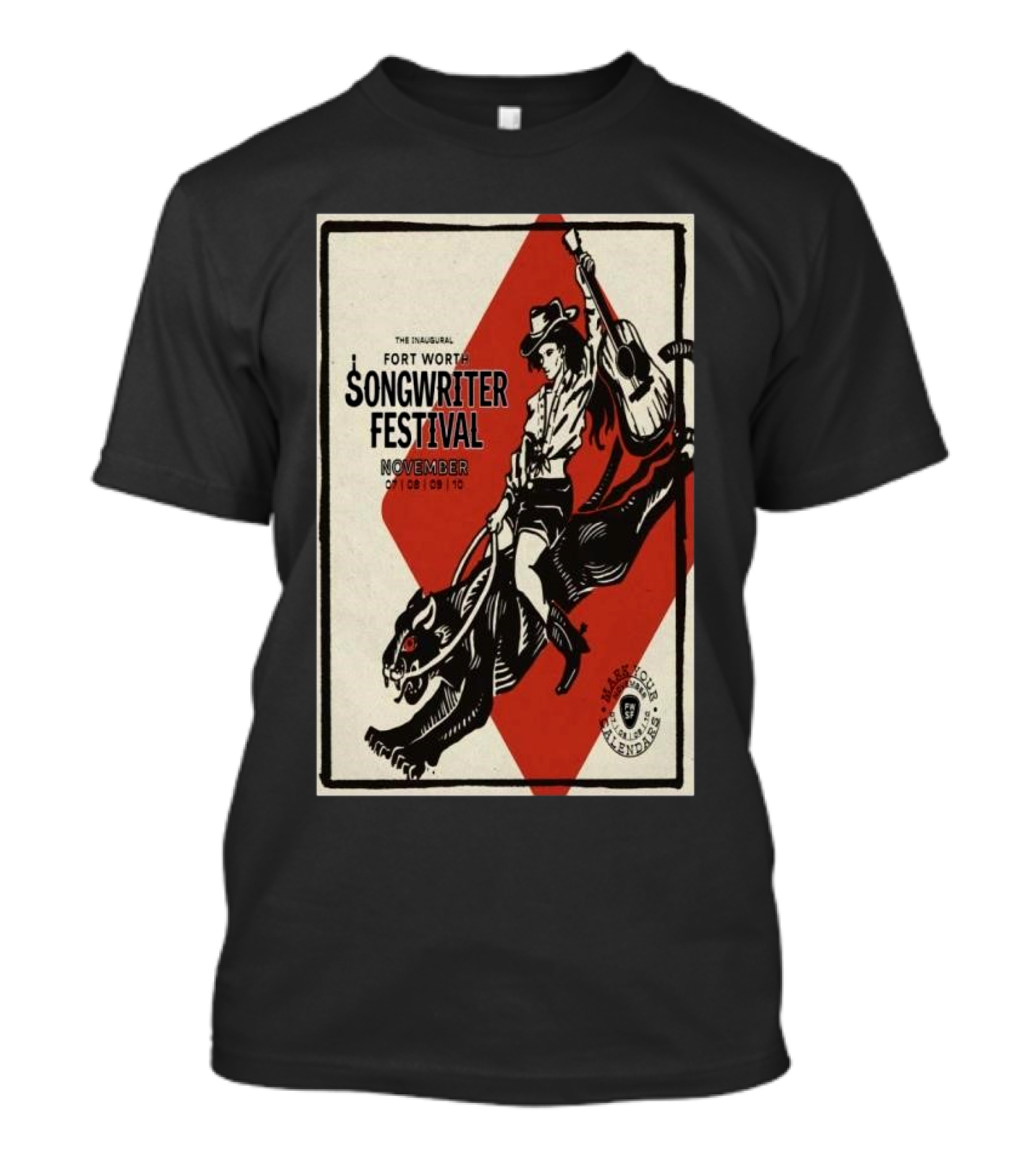 Fort Worth Songwriter Festival Southside Preservation Hall Nov 7-10 2024 Tour T-Shirt