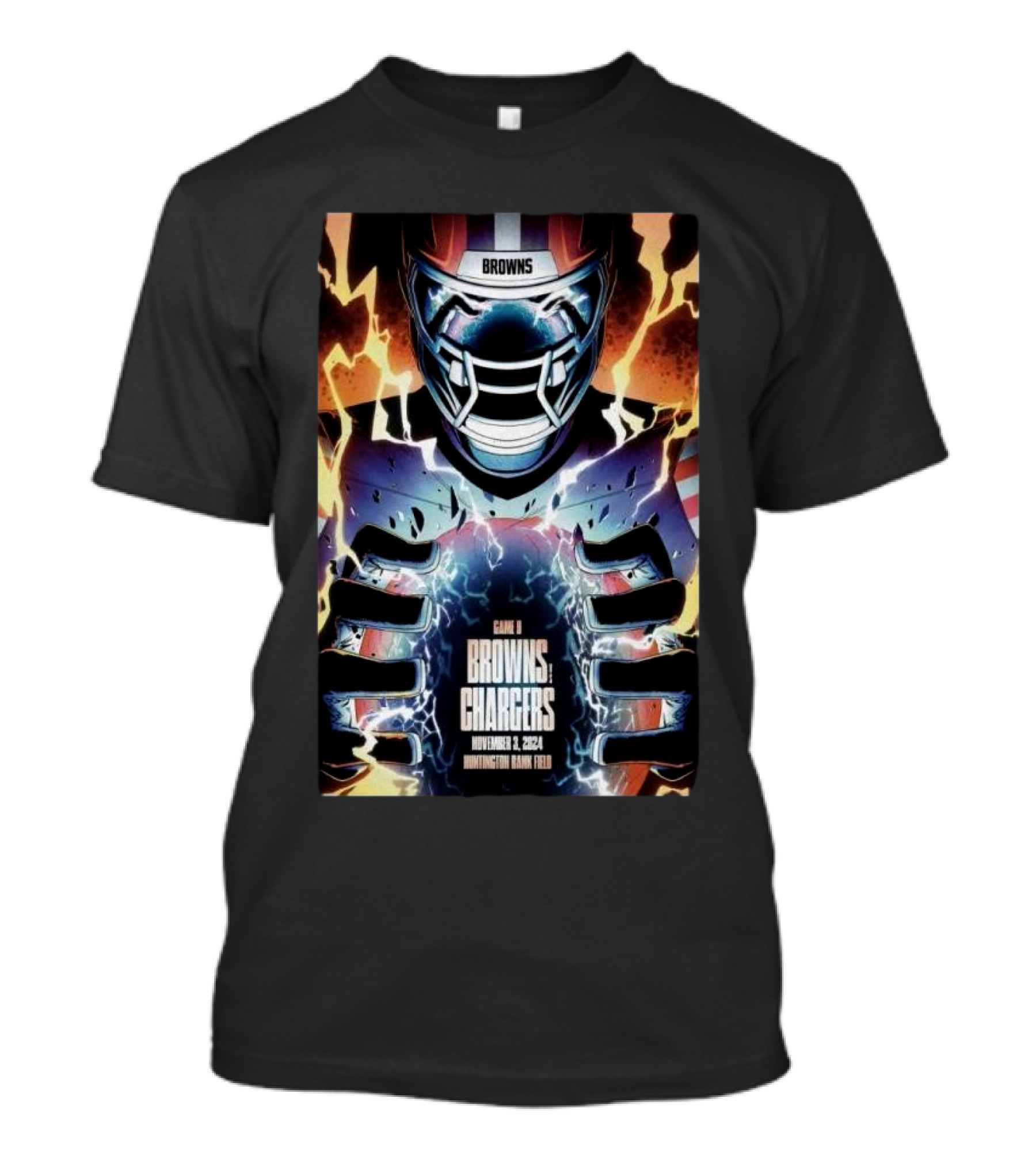 Game 9 Browns Vs Chargers November 3 2024 Huntington Bank Field T-Shirt