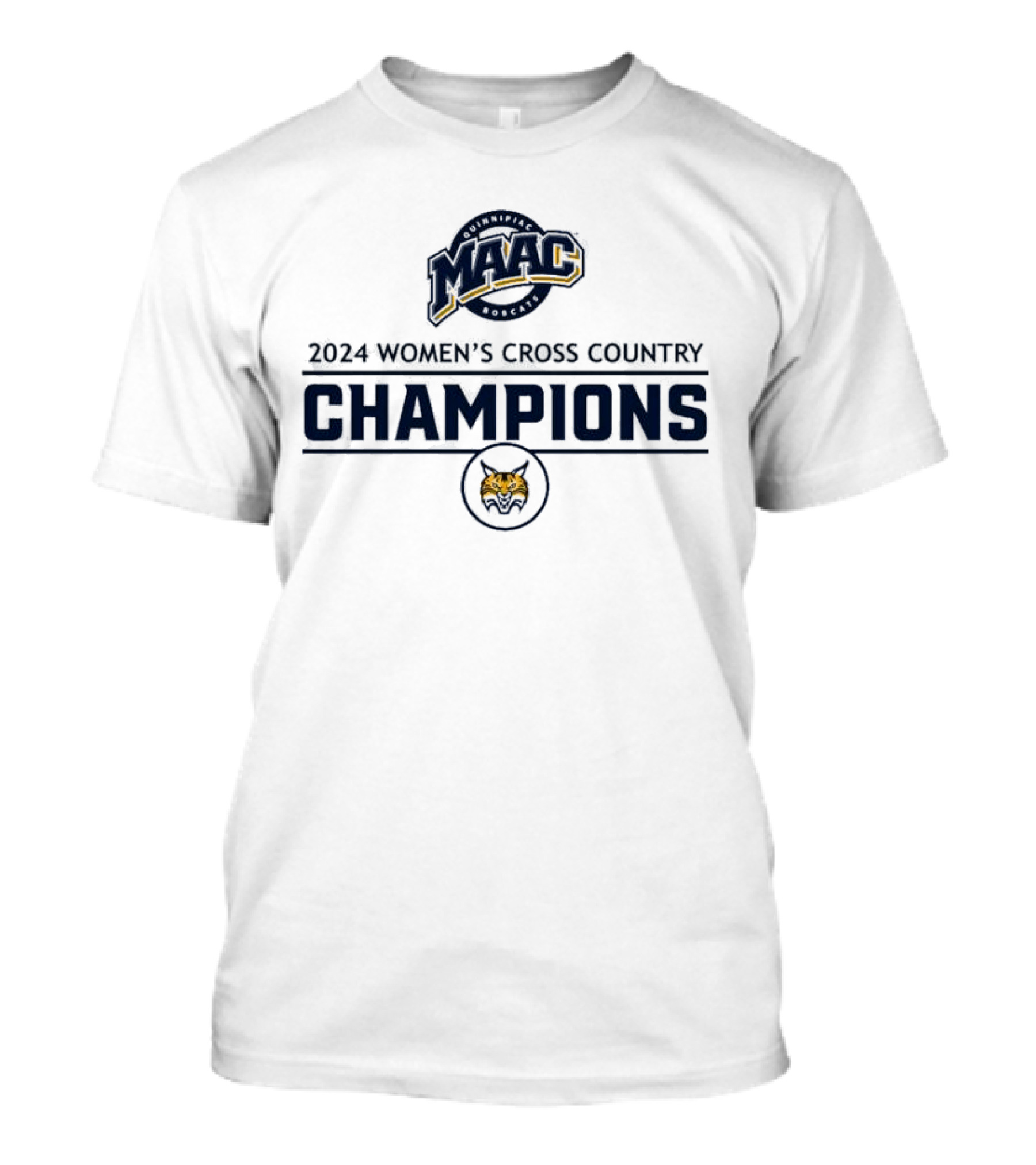 Quinnipiac Bobcats MAAC 2024 Women's Cross Country Champions T-Shirt
