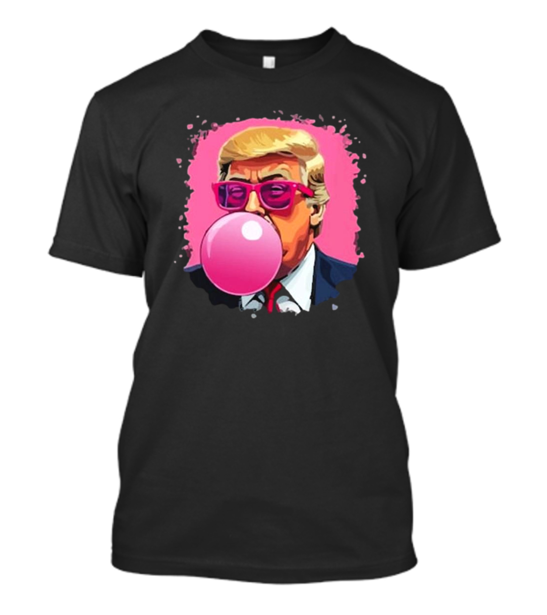 Funny Trump Pink Bubble Gum Sunglasses T-Shirt