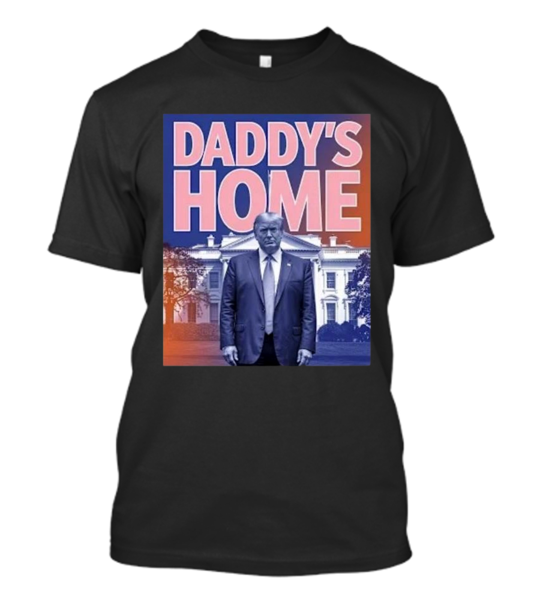 Daddy’s Home Trump Pink 2024 Take America Back 2024 White House Background T-Shirt