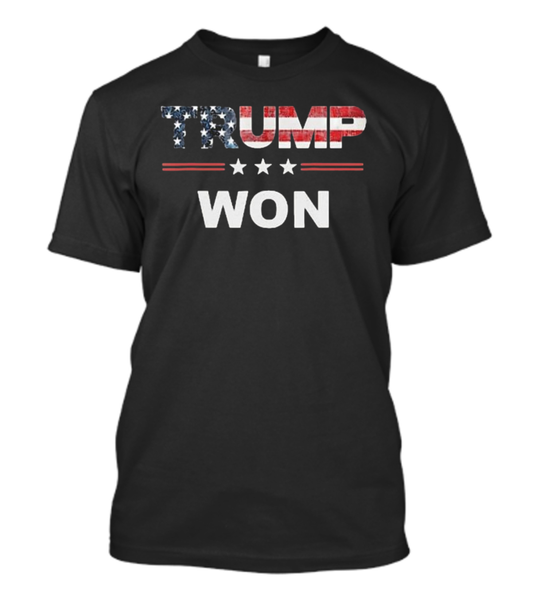 Trump Won 47th President American Flag Stars Stripes T-Shirt