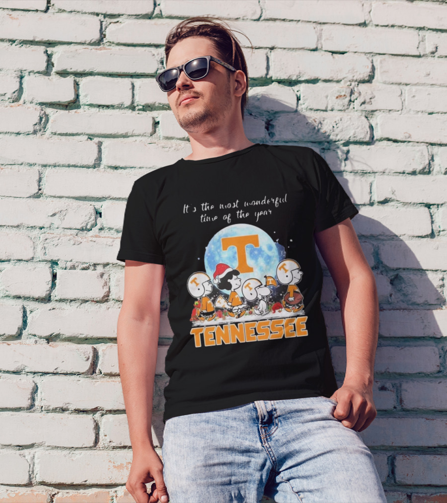 Tennessee Volunteers Christmas 2024 Peanut Characters It's The Most Wonderful Time Of The Year T-Shirt