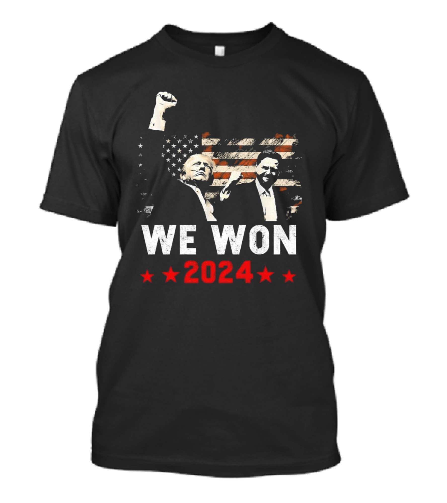 We Won 2024 Trump Flag T-Shirt