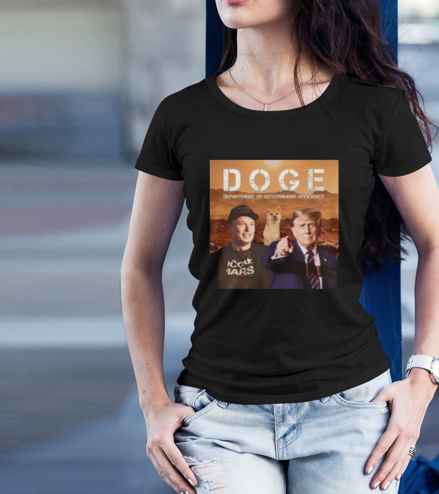 DOGE Department Of Government Efficiency 2024 Trump Vance Mars Doge Coin T-Shirt