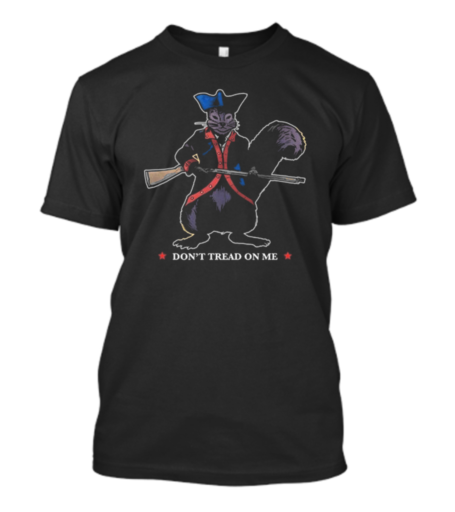 Freethepeople Don’t Tread On Me Patriot Squirrel Commander T-Shirt