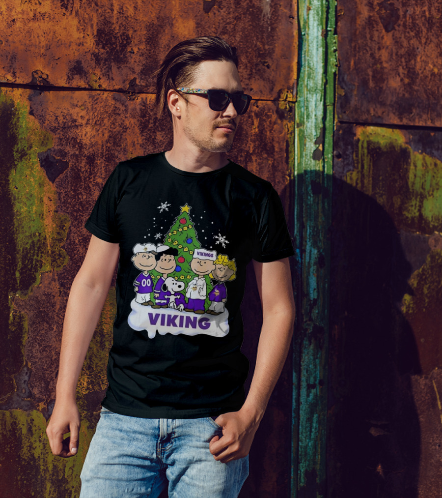 Peanuts Characters Minnesota Vikings Christmas 2024 Viking T-Shirt