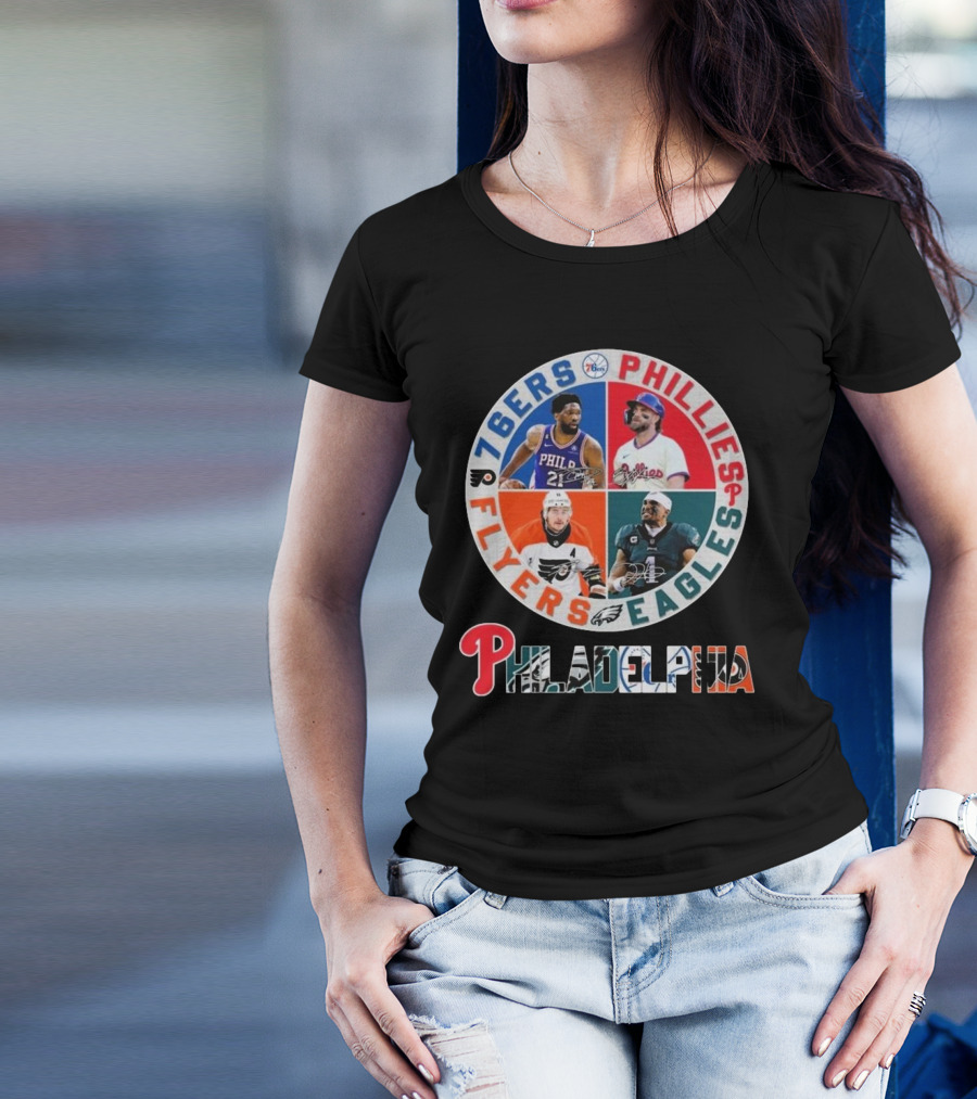 Philadelphia 76ers Phillies Eagles Flyers T-Shirt