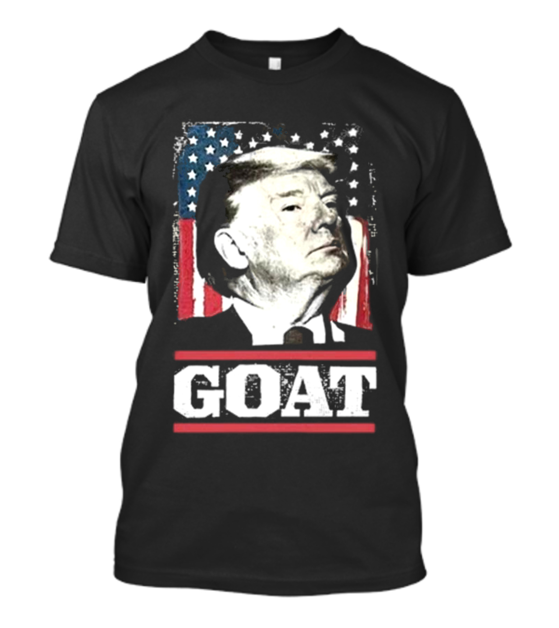 Lions Not Sheep Trump GOAT USA Flag T-Shirt