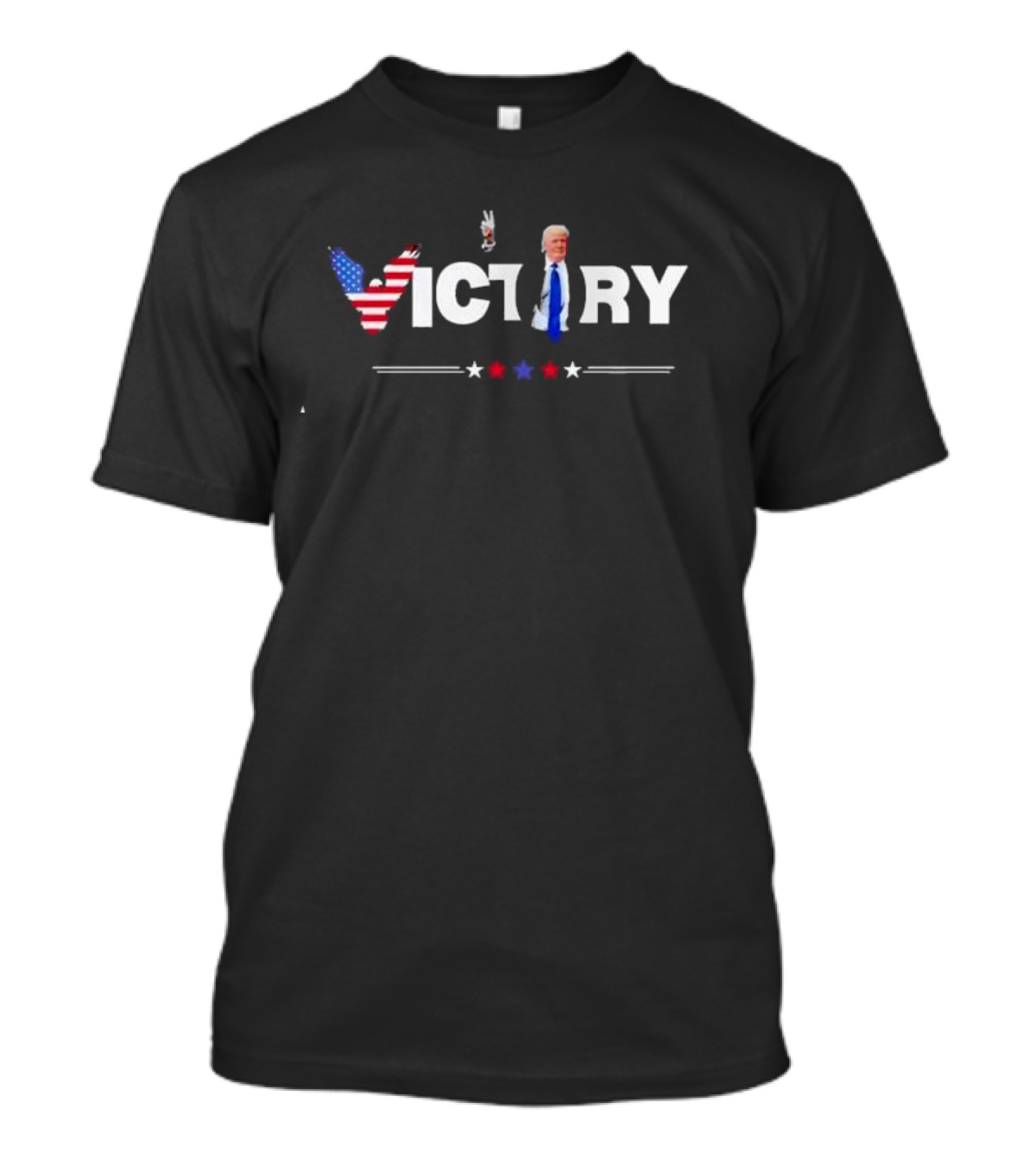 Victory President Trump USA Flag Peace Sign T-Shirt