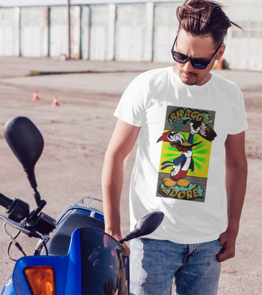 Shaggy 2 Dope Woodpecker Cartoon With Hat T-Shirt