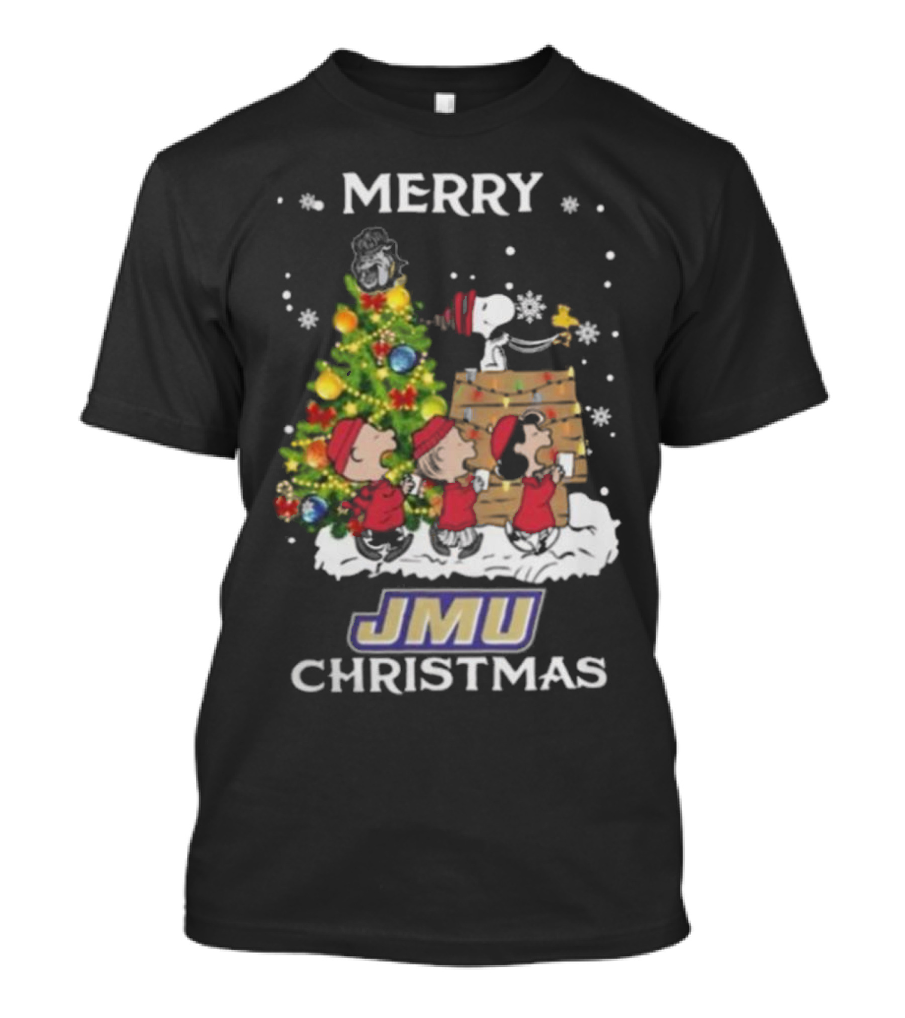 Merry JMU Christmas Snoopy And Friends T-Shirt