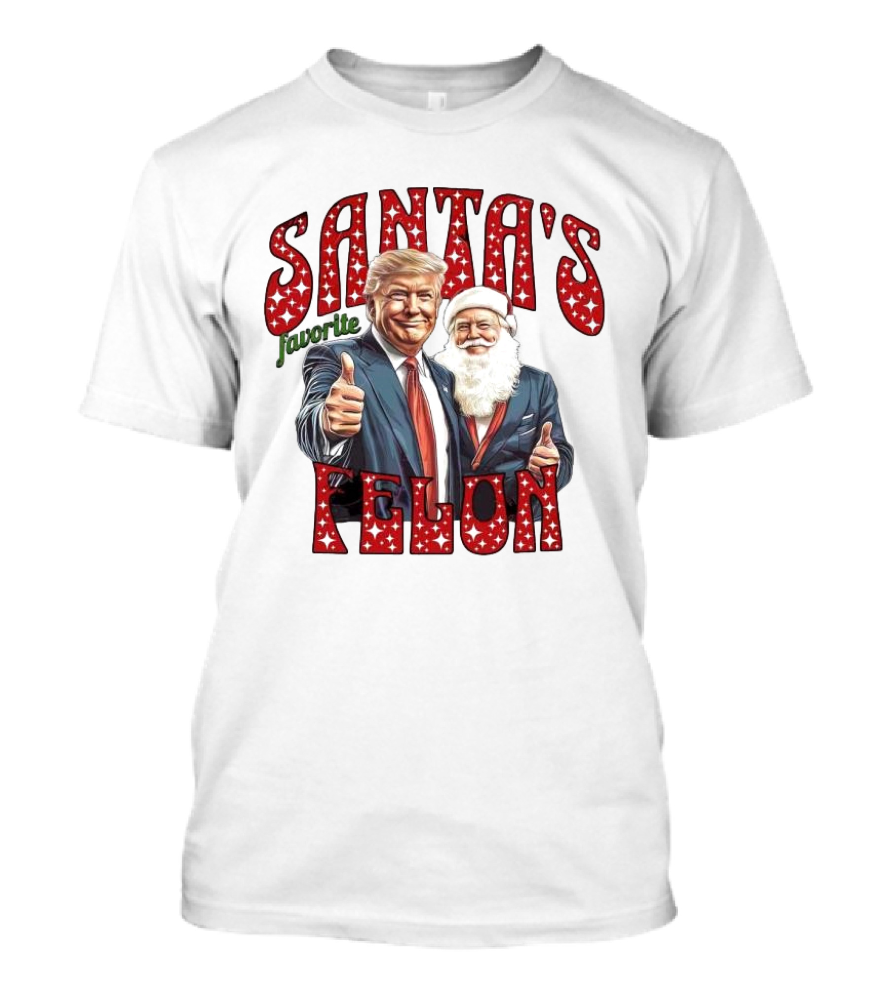 Santa's Favorite Felon Trump Christmas T-Shirt