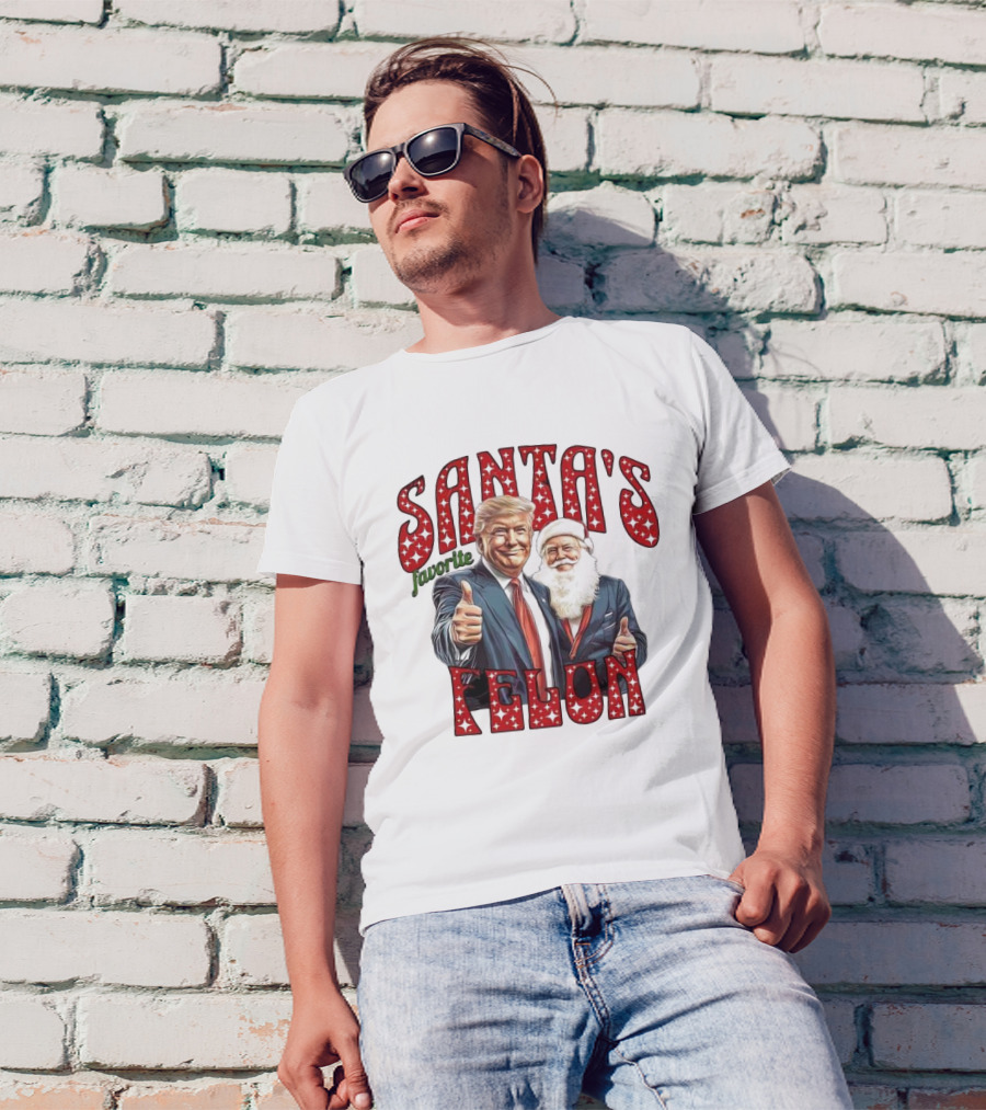Santa's Favorite Felon Trump Christmas T-Shirt
