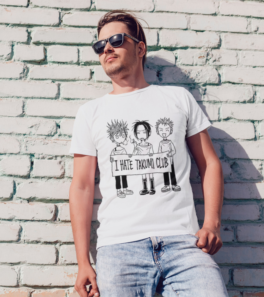 I Hate Takumi Club Character Group Yazawadisciple Manga T-Shirt