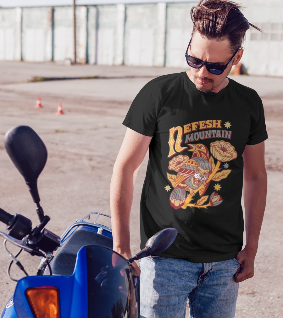 Nefesh Mountain Vibrant Sparrow And Fierce Lion Floral Harmony T-Shirt