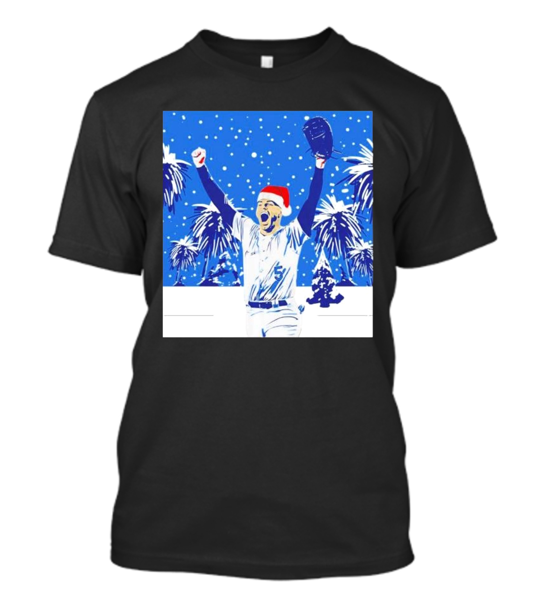 Freddie Freeman Winner Wonderland Christmas Santa Hat T-Shirt