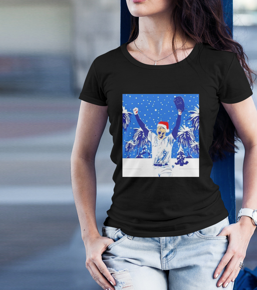 Freddie Freeman Winner Wonderland Christmas Santa Hat T-Shirt