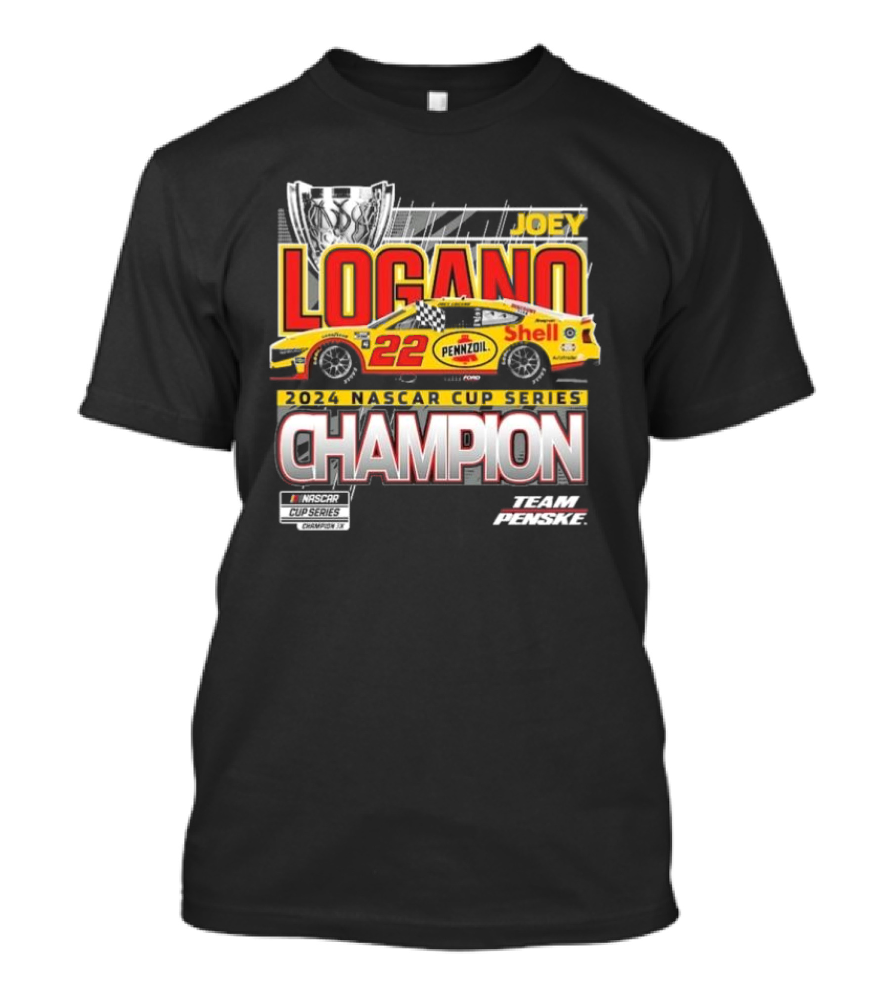 Joey Logano 2024 NASCAR Cup Series Champion Team Penske T-Shirt