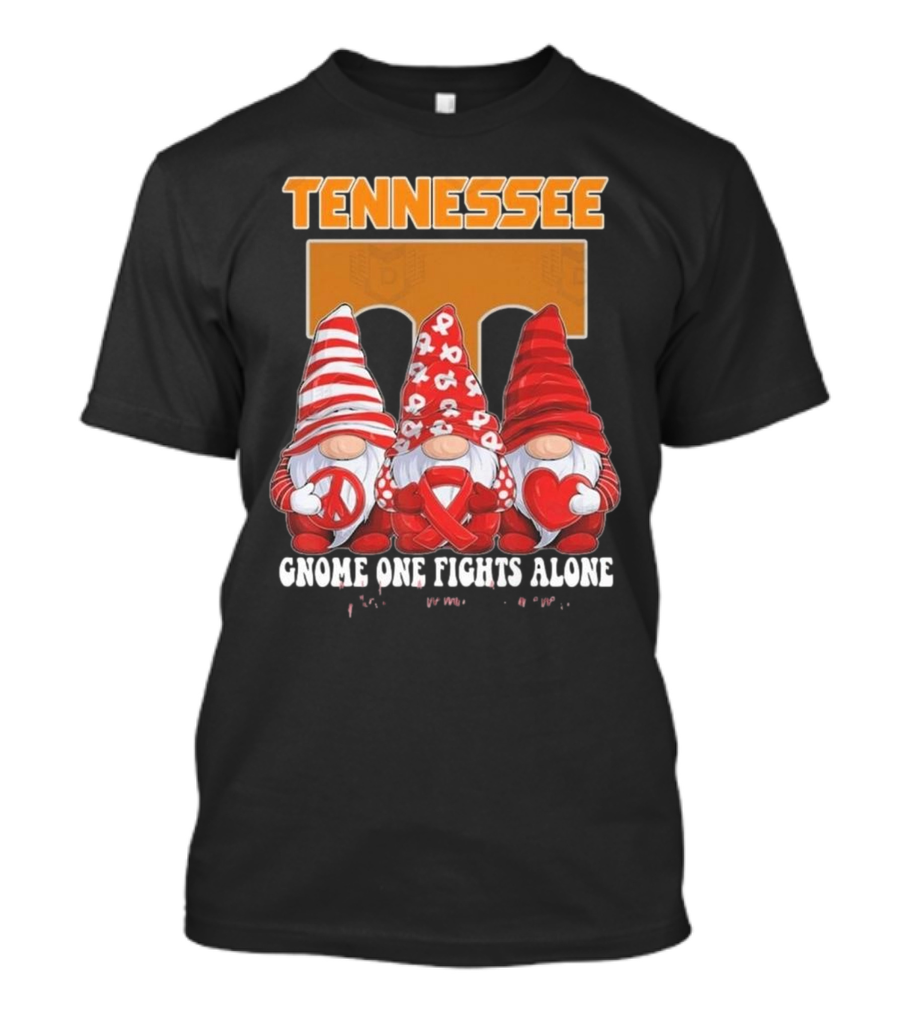 Tennessee Volunteers Gnome One Fights Alone T-Shirt