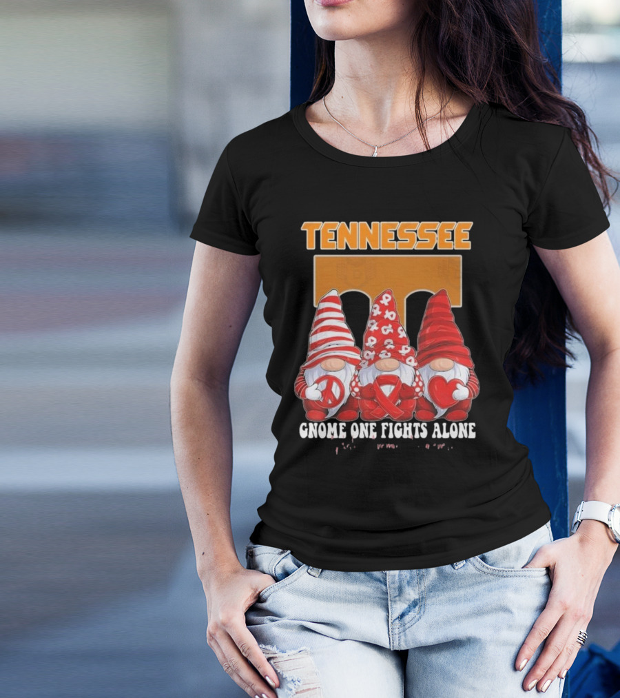 Tennessee Volunteers Gnome One Fights Alone T-Shirt