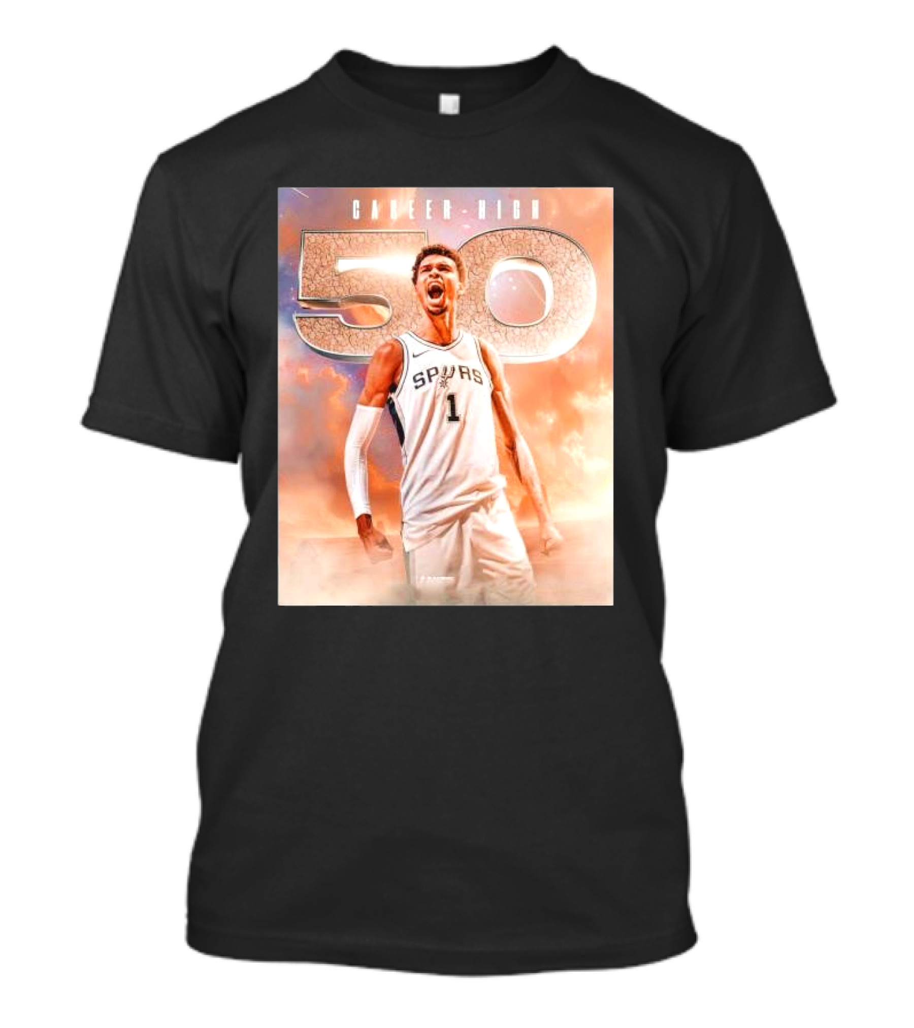 San Antonio Spurs Victor Wembanyama Career High 50 PTS T-Shirt