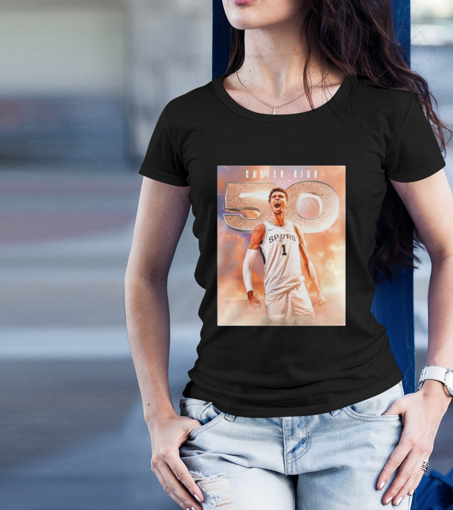 San Antonio Spurs Victor Wembanyama Career High 50 PTS T-Shirt