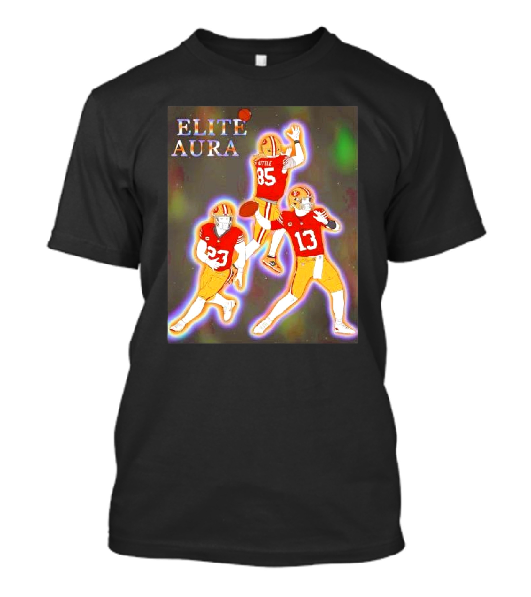 Elite Aura San Francisco 49ers CMC Kittle Purdy T-Shirt