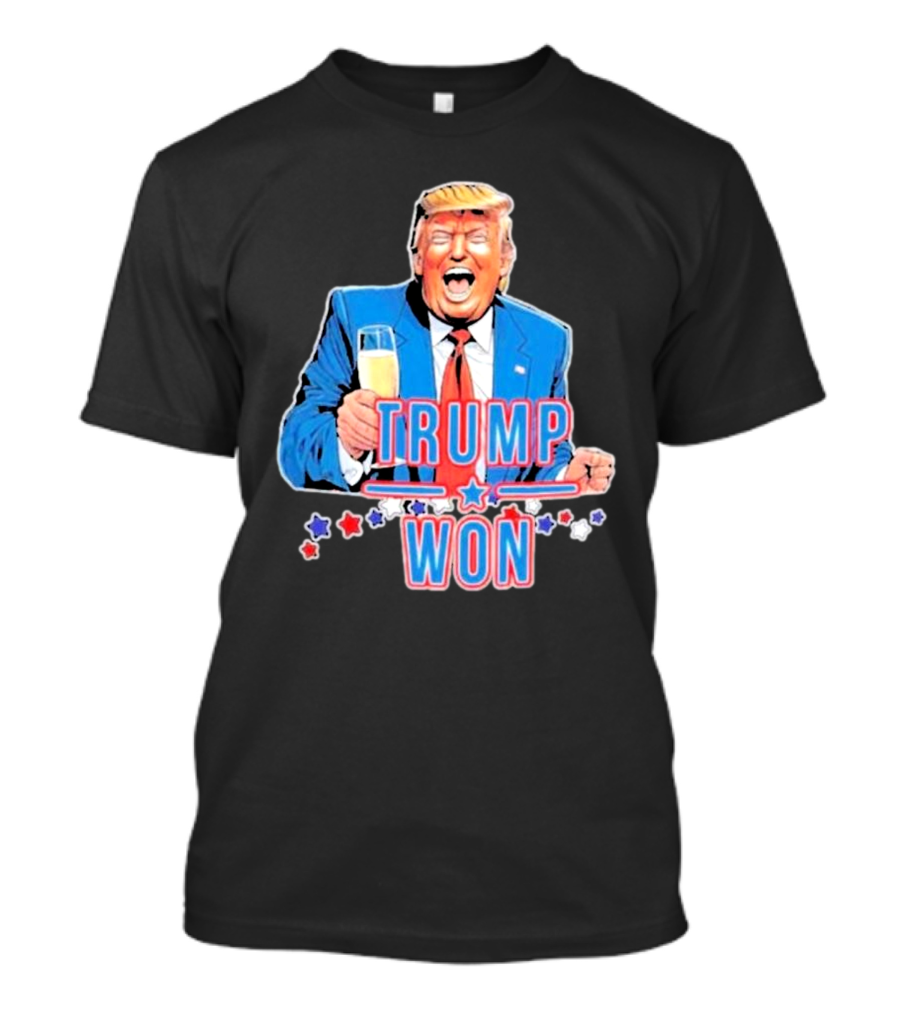 Trump Won Celebration Champagne Stars T-Shirt
