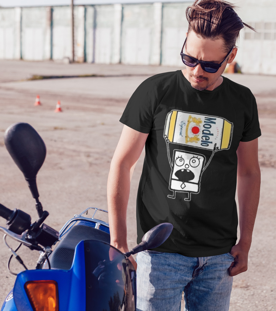 Doodlebob Lifting Modelo Especial Beer Can T-Shirt