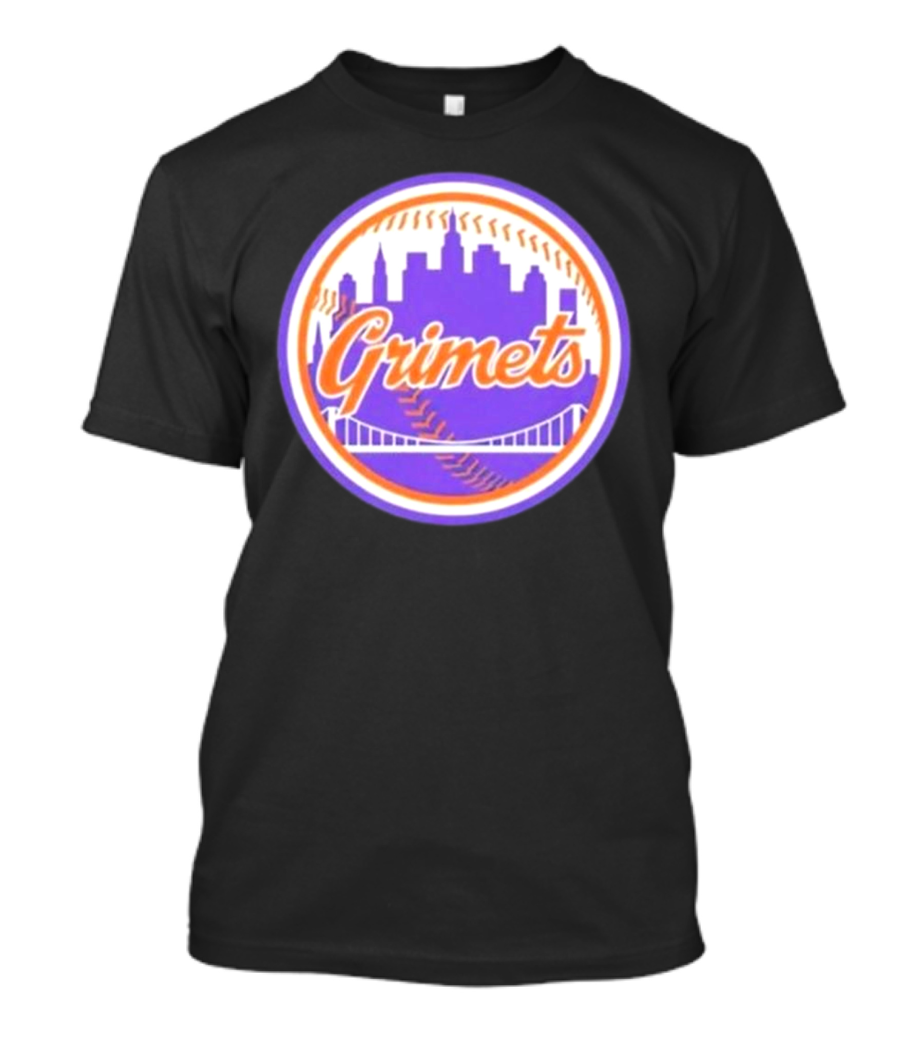 Ny Mets Grimets Skyline Baseball T-Shirt