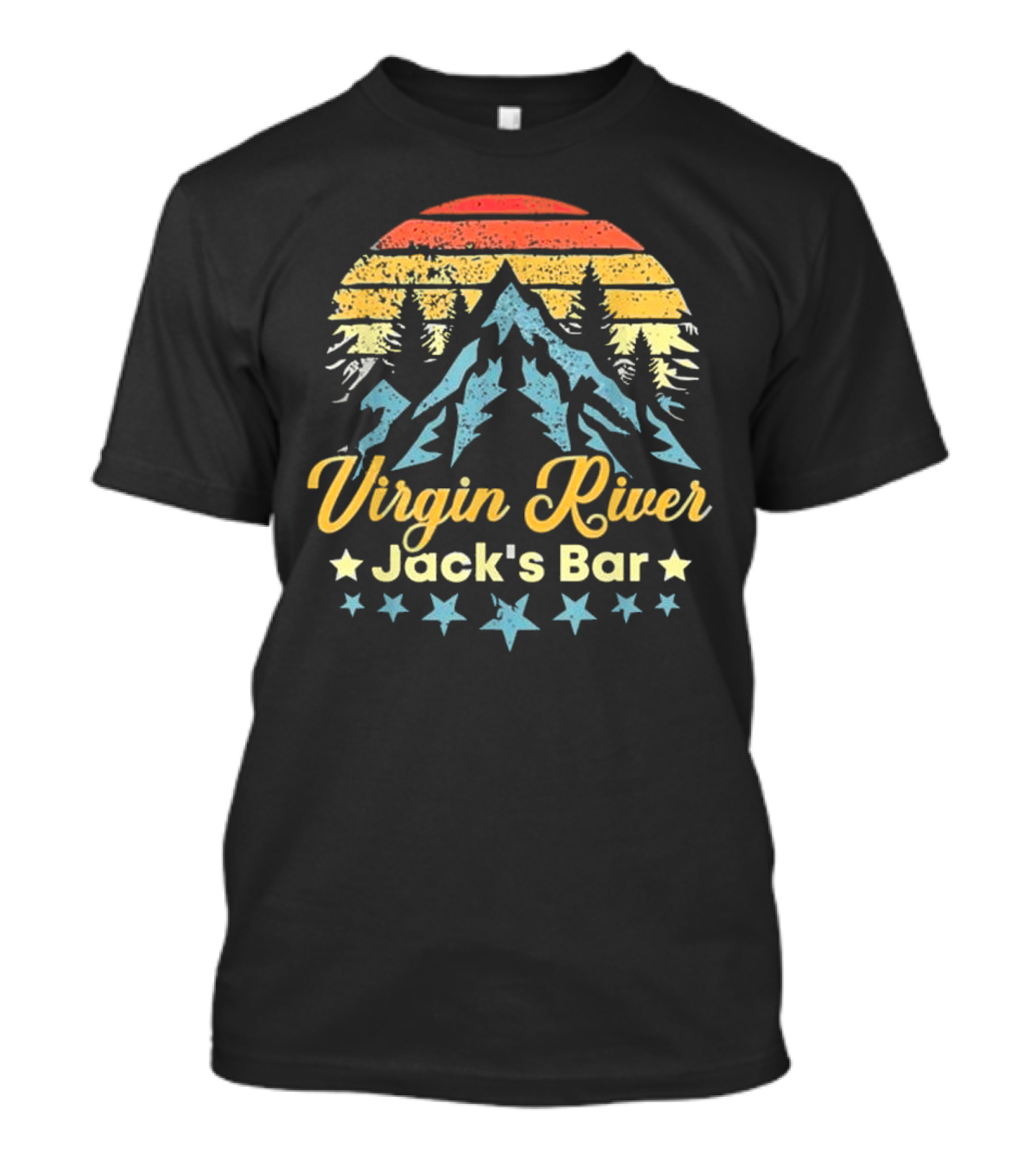 Virgin River Jack’s Bar Retro Mountains And Sunset Stars T-Shirt