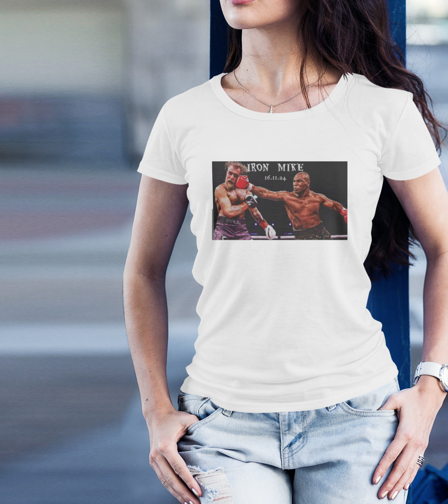 Iron Mike 16 11 24 Jake Paul Vs Mike Tyson Boxing Match T-Shirt